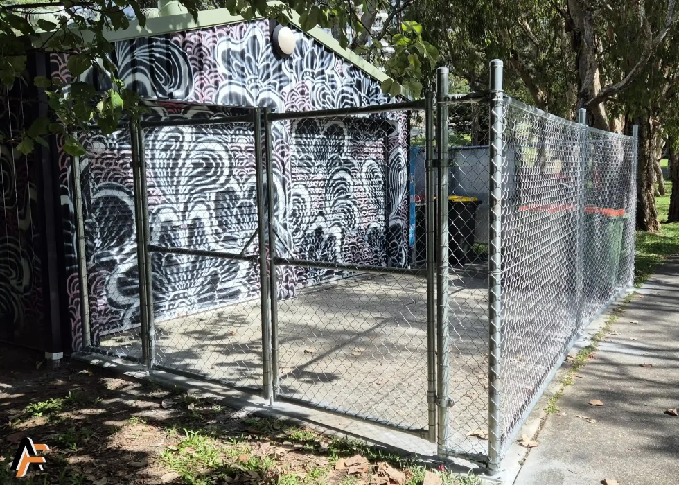 security cage installed at a council facility to create secured storage on the gold coast